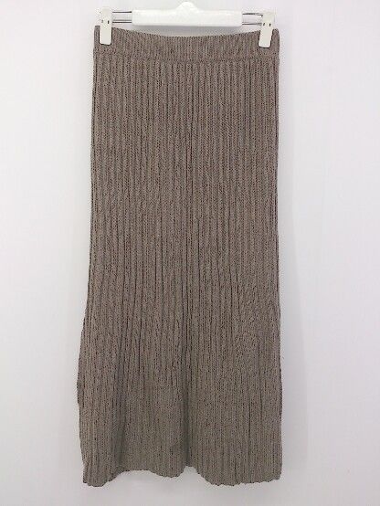 ◇ 프릭스 스토어 프릭스 스토어 슬릿 롱 니트 스커트 사이즈 F 브라운 여성 P [1301300000684]
