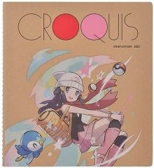 [중고] 노트 메모장 여성 캐릭터 크로키북 SQ Pokemon Trainers [포켓몬스터] 포켓몬센터 한정