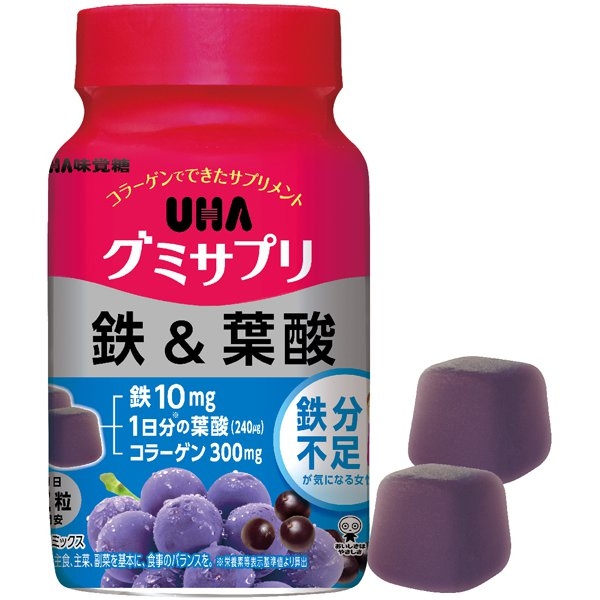 UHA 젤리 보충제 철분 및 엽산 60정 (30일분)